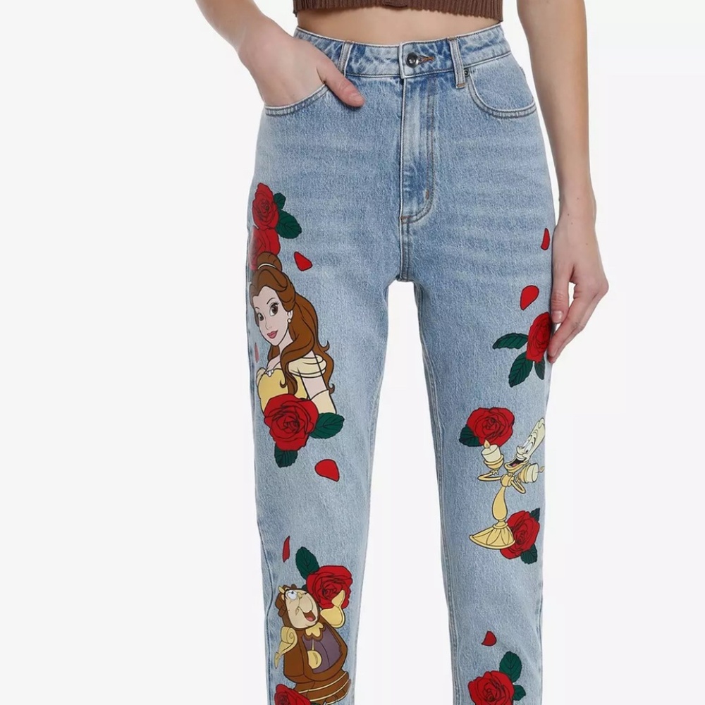 Disney Belle Beauty and the Beast Icon Women Jeans Size 13 Juniors
